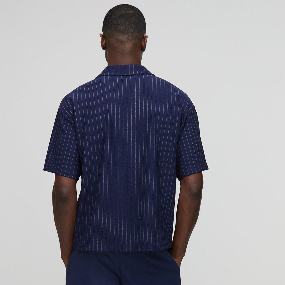 Regular Fit Stripe Long Sleeve Rugby Polo - Image 2