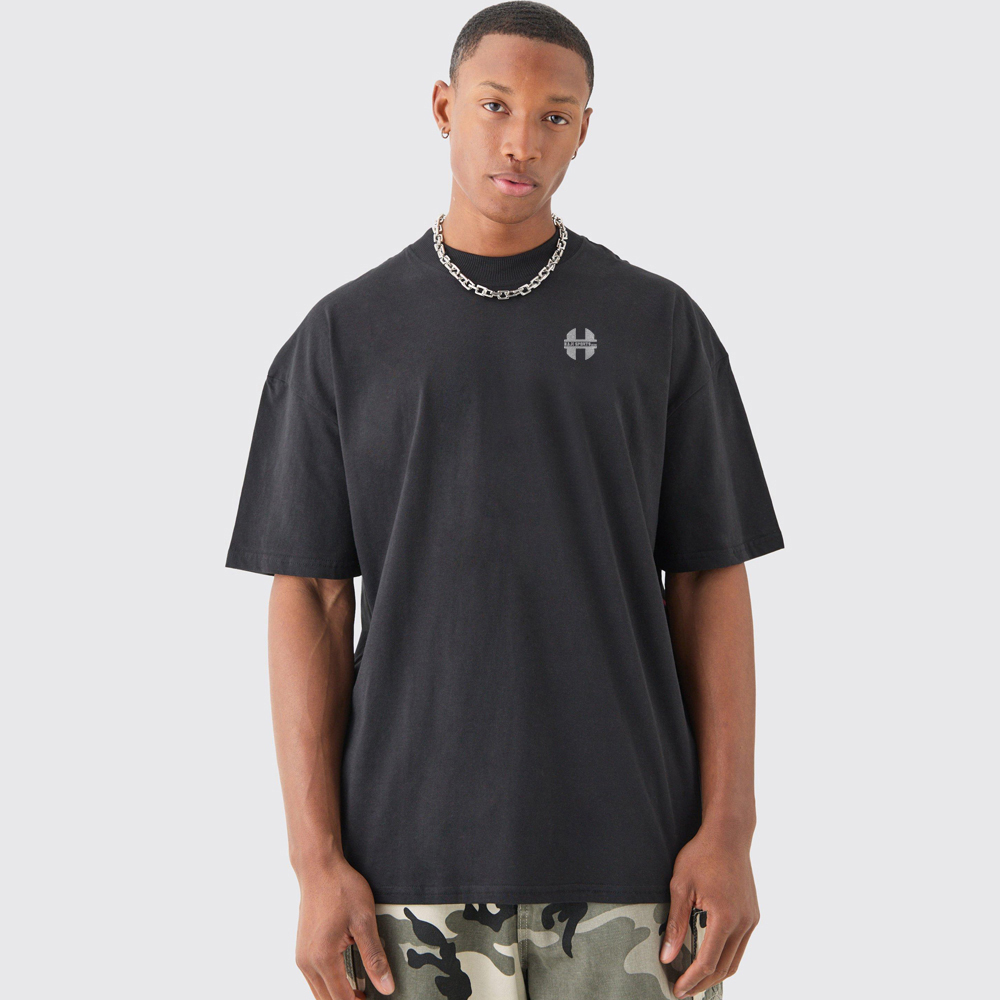 Oversized Marble Heart Graphic T-shirt