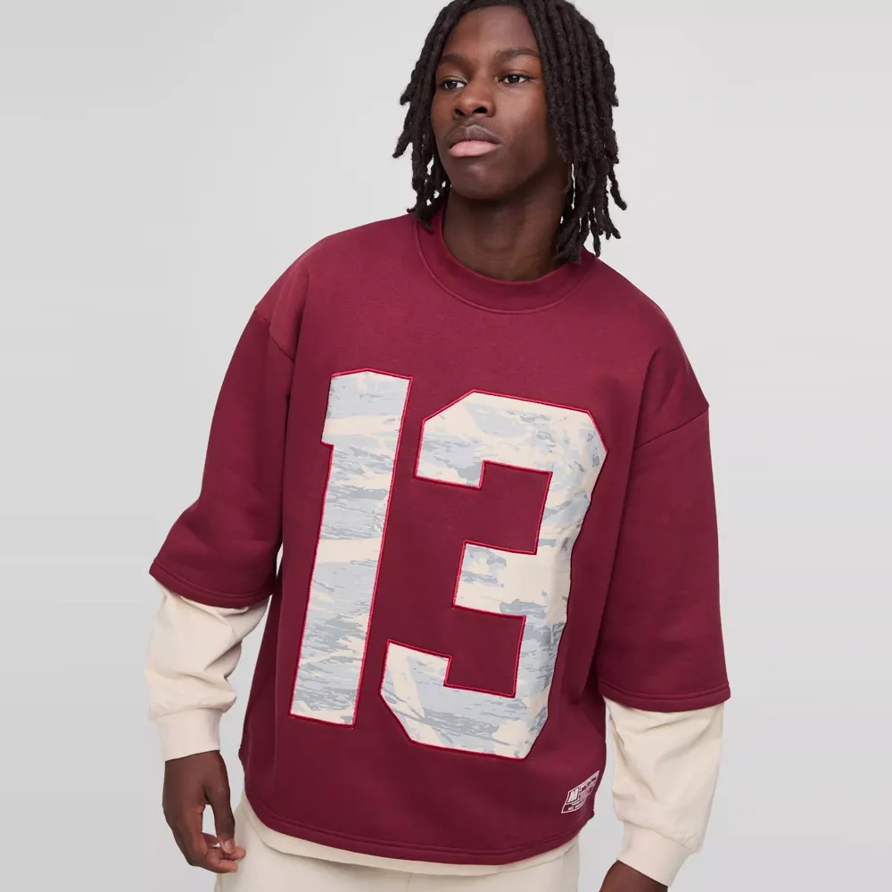 Oversized Man Colour Block Sweatshirt