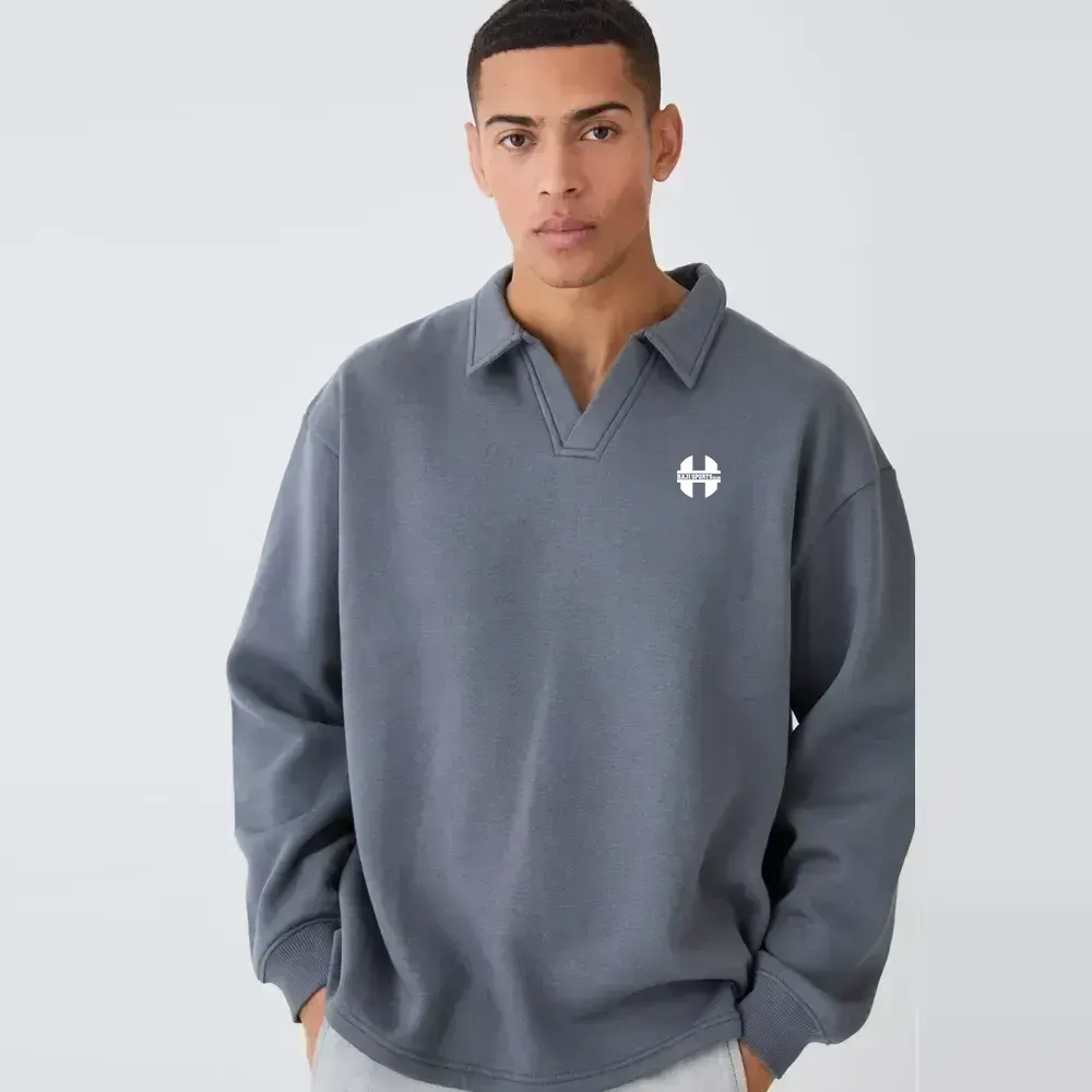 Oversized Heavyweight Cut and Sew Rugby Polo