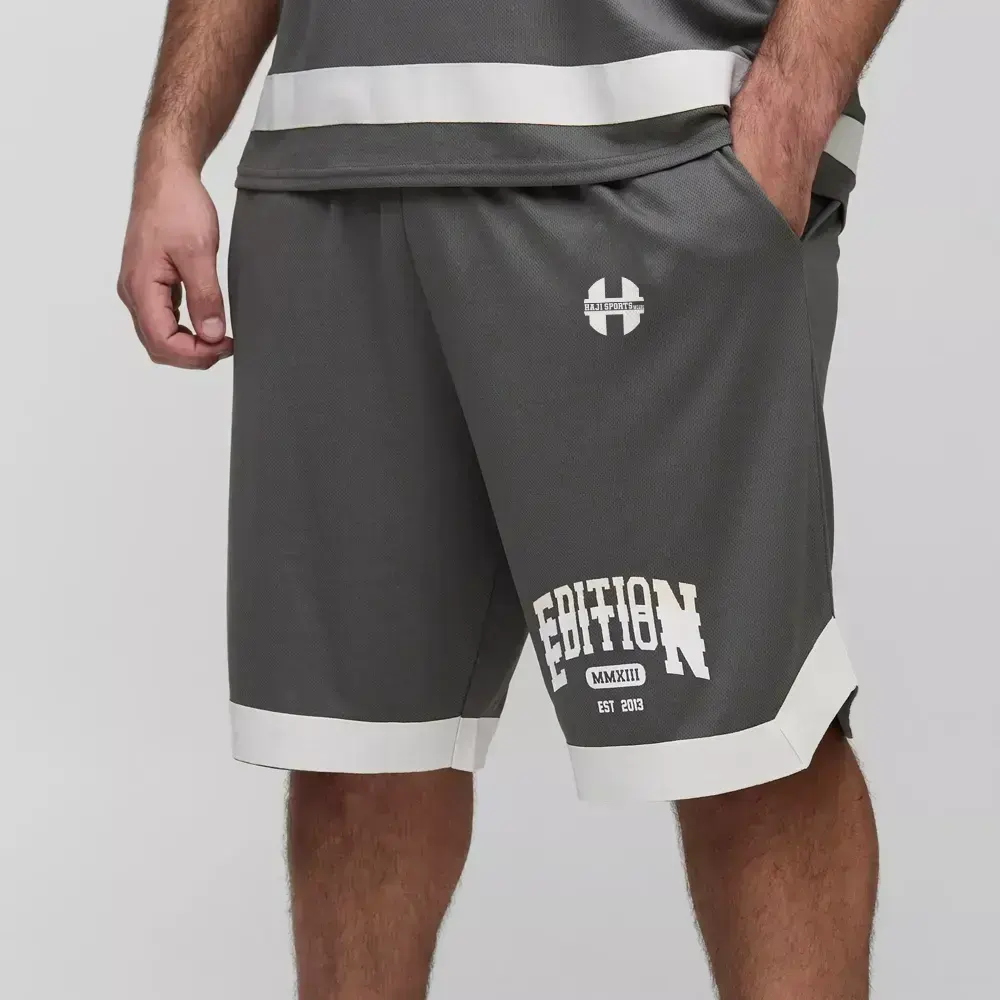 Baggy Long Length Nylon Cargo Shorts