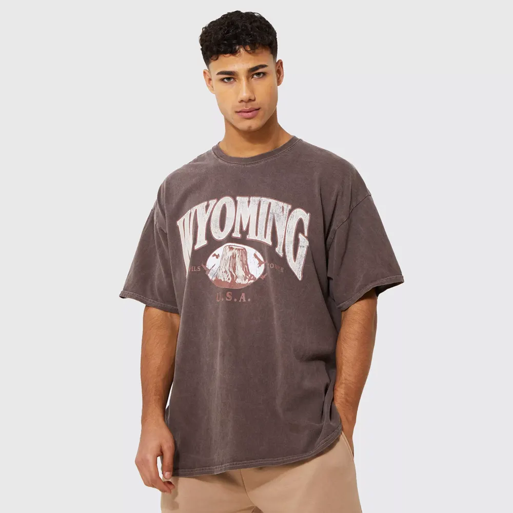 Oversized Floral Line Drawing Scuba T-shirt