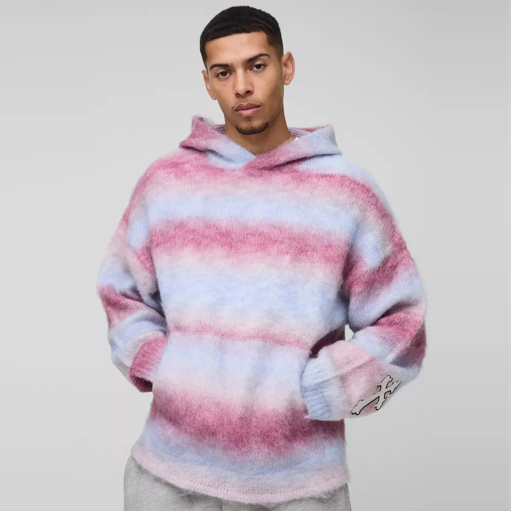 Oversized Worldwide Contrast Stitch Hoodie